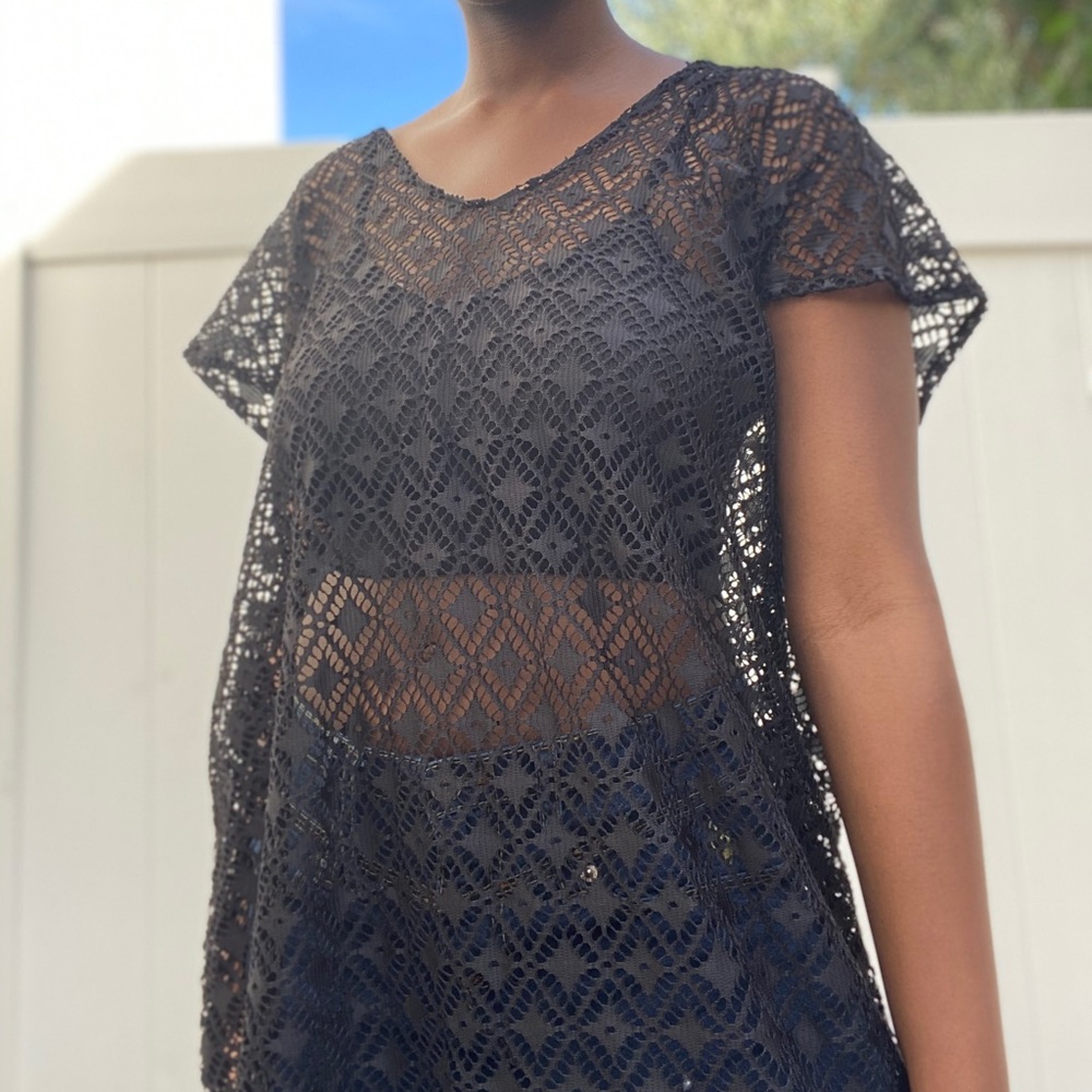 Crotchet/ Lace swim suit cover up / tunic